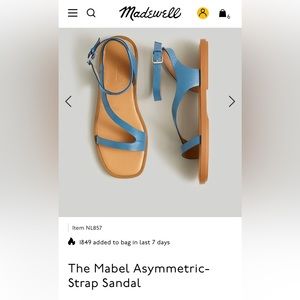 Mabel Asymmetric-Strap sandal in ocean
